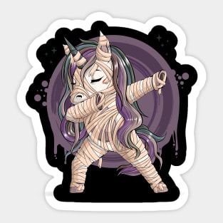 Dabbing Mummy Uniconr Sticker